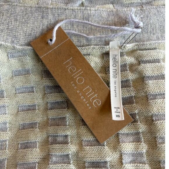 NWT Hello Nite Heather Limonce Glow Cardigan Lightweight Open Long Pockets XS S - Picture 9 of 9